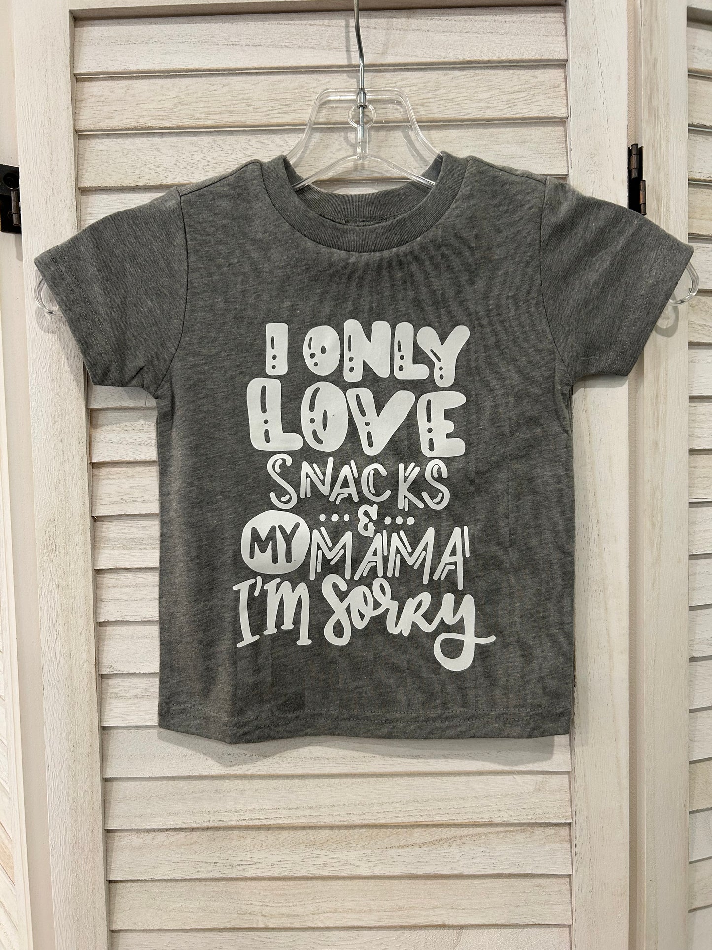 Children's "I Only Love Snacks & My Mama" T-Shirt