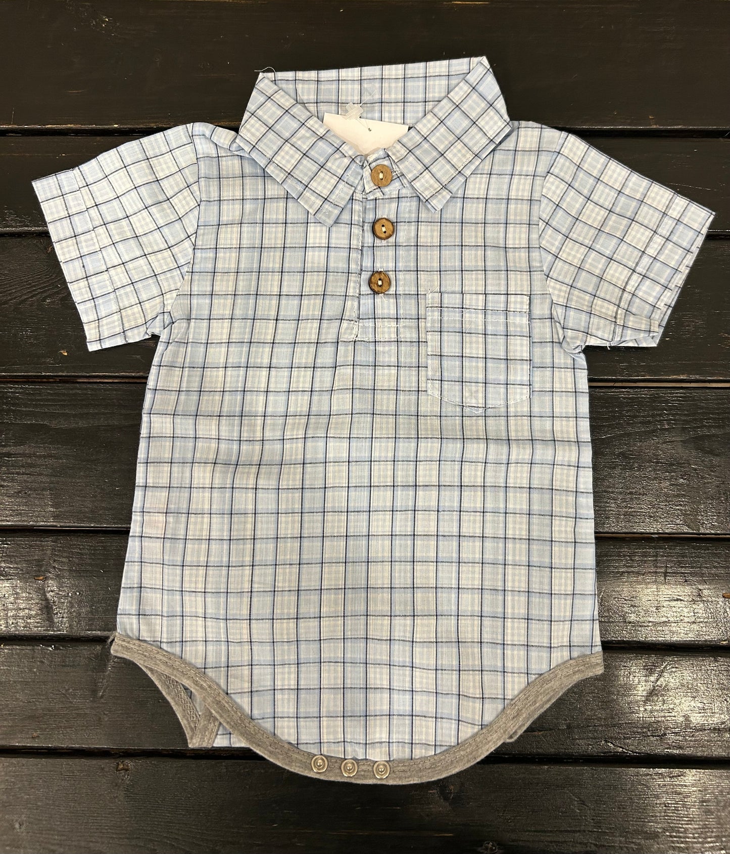 Baby Boy Collared Button Down Onesie