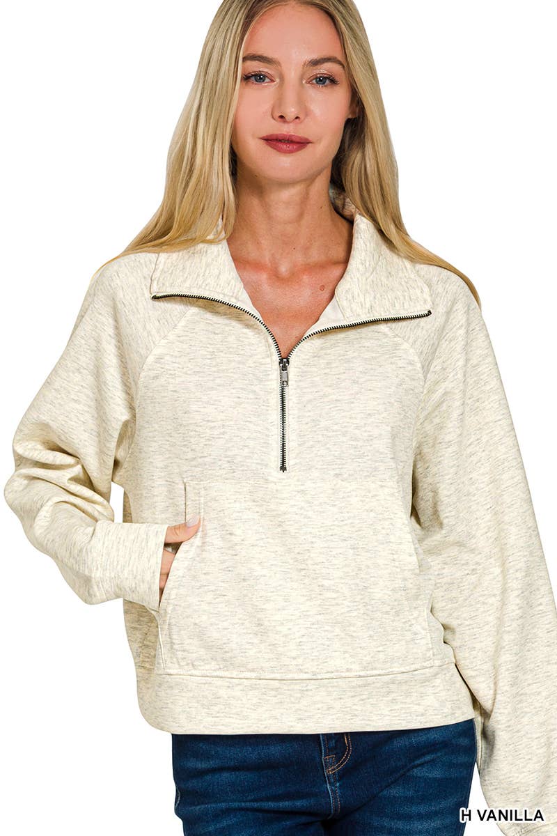 Scuba Half Zip Pullover with Kangaroo Pocket