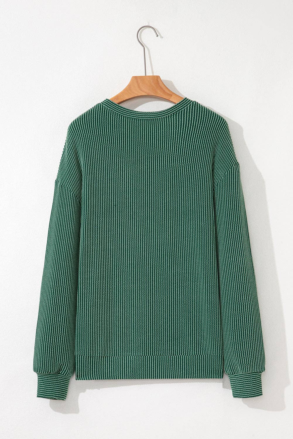 Christmas Merry Corded Knit Long Sleeve Top