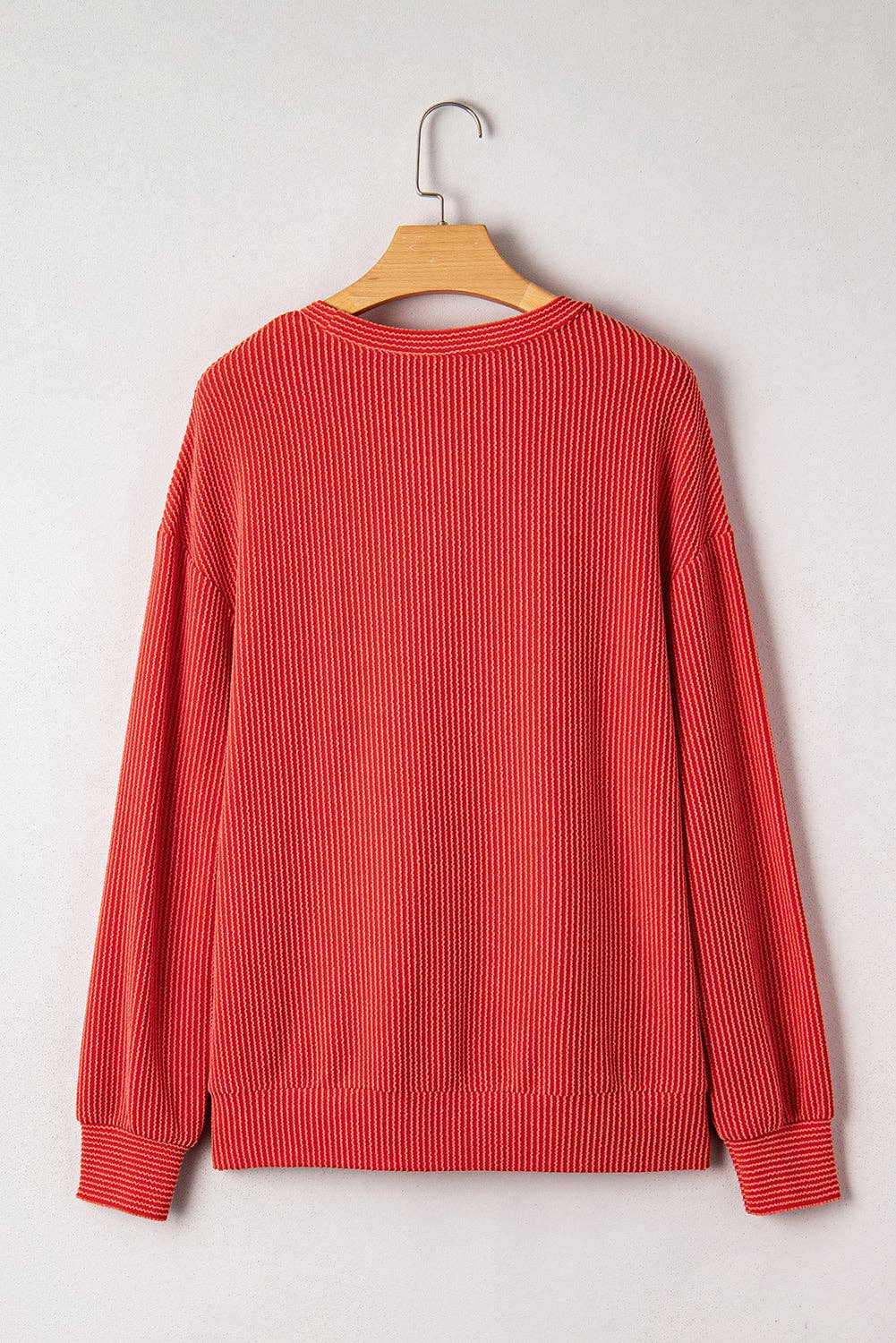 Christmas Merry Corded Knit Long Sleeve Top